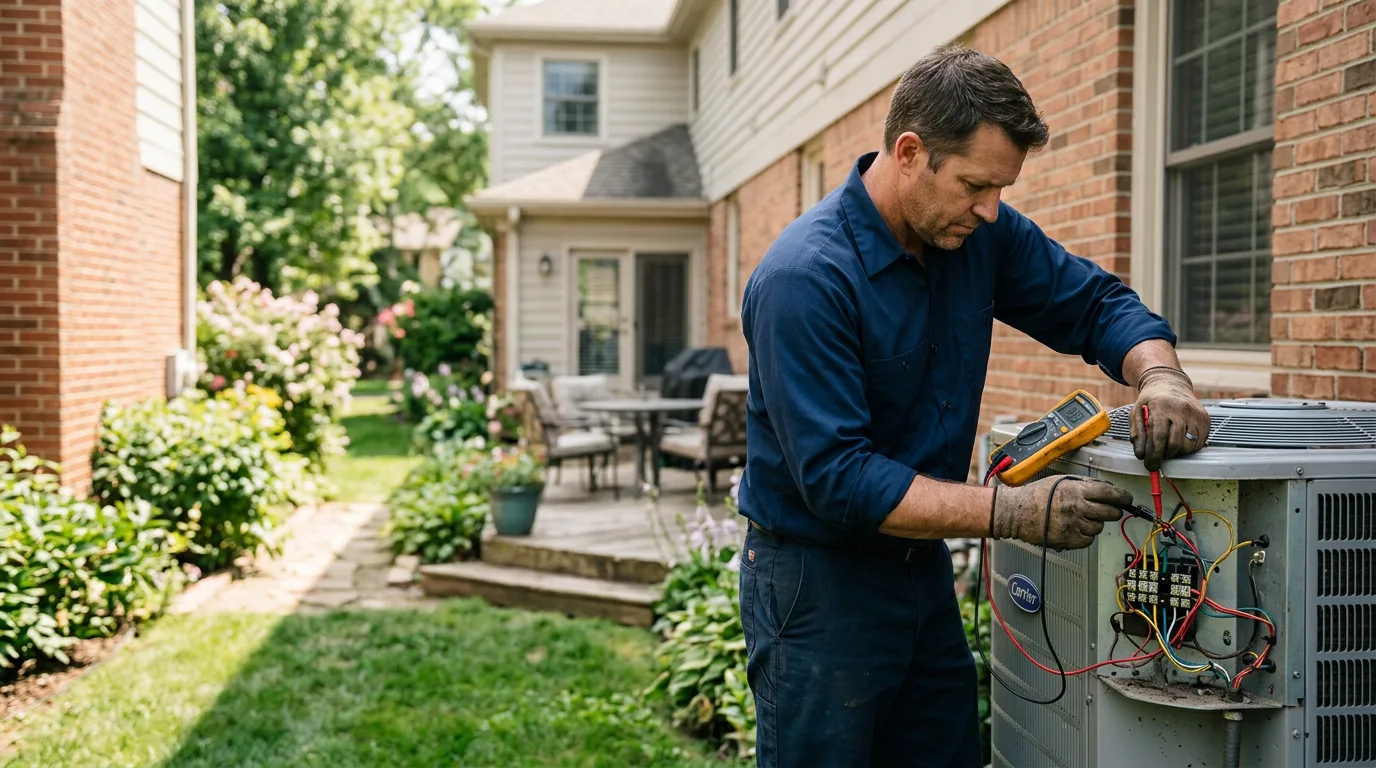 HVAC technician working near Slippery Rock, PA
